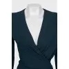 Fitted dress with draped waist