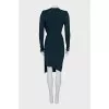 Fitted dress with draped waist