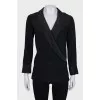 Silk blouse without fastening