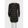 Black dress with geometric print