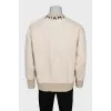Men's sweater with a printed collar