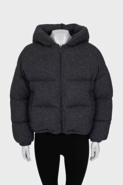 Black double-sided down jacket