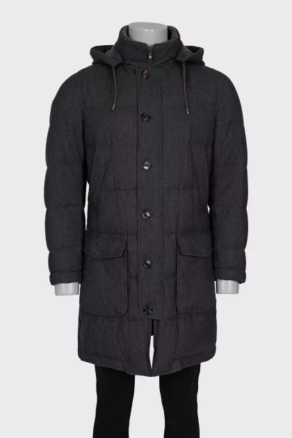 Men's gray down jacket