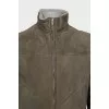 Men's leather jacket with zipper
