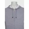 Men's gray hooded vest
