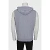 Men's gray hooded vest