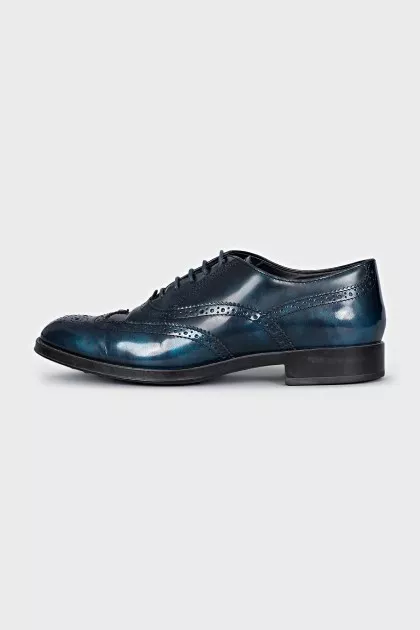 Dark blue perforated shoes