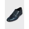 Dark blue perforated shoes