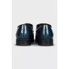Dark blue perforated shoes