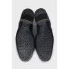 Dark blue perforated shoes