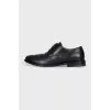 Men's black leather brogues