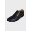 Men's black leather brogues
