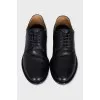 Men's black leather brogues