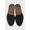 Men's black leather brogues