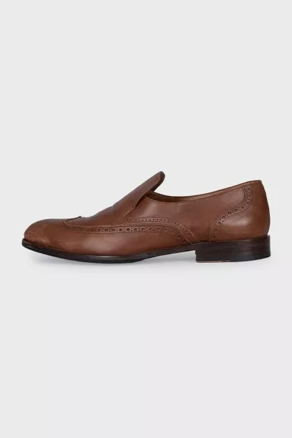 Men's brogues with perforated leather