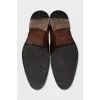 Men's brogues with perforated leather