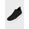 Quilted textile sneakers
