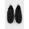 Quilted textile sneakers