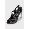 Brown cutout sandals