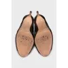 Brown cutout sandals