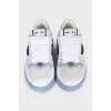 Chunky white leather sneakers