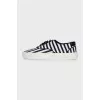 Striped textile sneakers