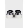 Striped textile sneakers