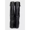 Wide wedge boots