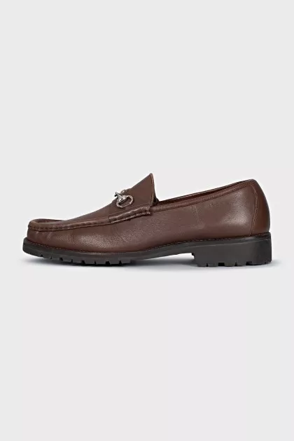 Men's loafers with silver decor