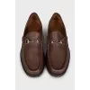 Men's loafers with silver decor