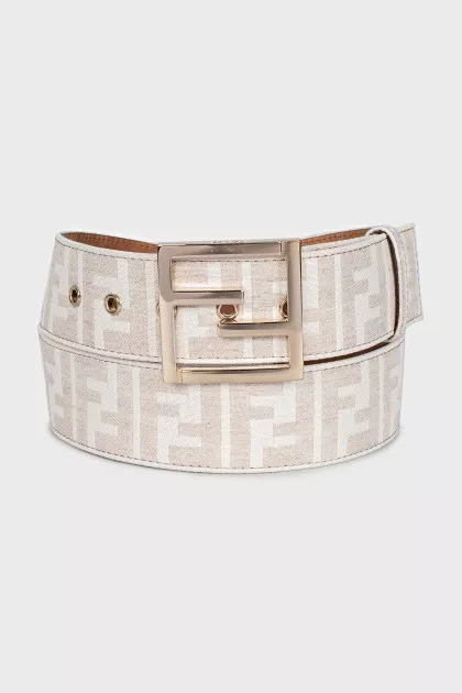 Men's belt with a signature print