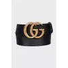 GG Marmont black leather belt