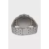Silver watch with crystals