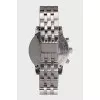 Silver watch with crystals