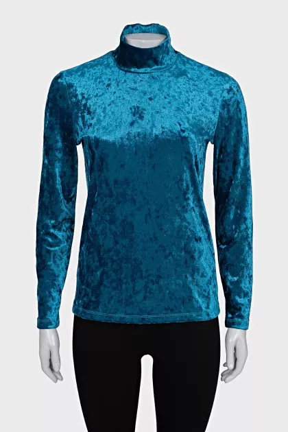 Blue velour golf