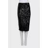 Black sequin suit with tag