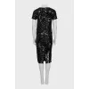 Black sequin suit with tag
