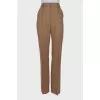 Brown camel wool trousers