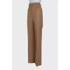 Brown camel wool trousers