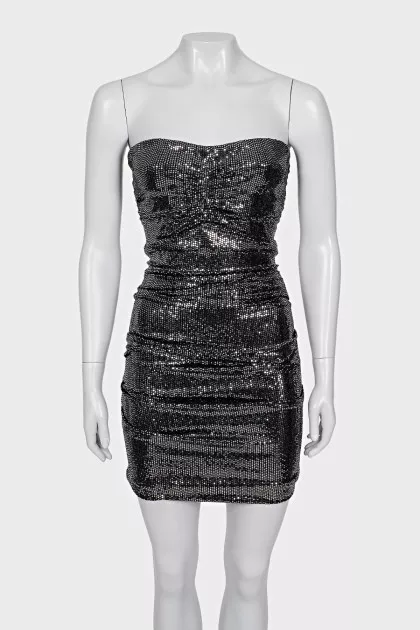 Black sequin bodycon dress