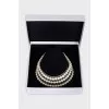 Multilayered pearl necklace