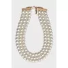 Multilayered pearl necklace