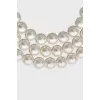 Multilayered pearl necklace