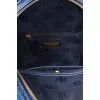 Leather backpack with embossing
