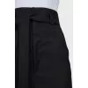 High-waisted wool skirt