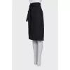 High-waisted wool skirt