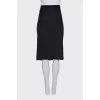 High-waisted wool skirt