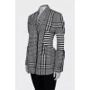 Fitted zip-up jacket with tag