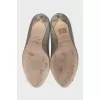 Silver open-toe shoes