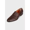 Men's brown leather loafers